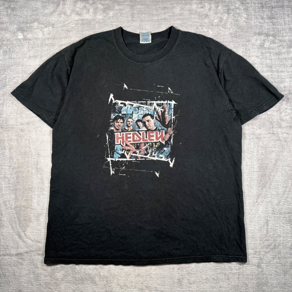 Hedley Shirt Mens Large Black Vintage Y2K 2005 Tour Concert Band Faded